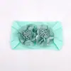 Accesorios para el cabello de bebé de color sólido, Diadema de flor de nailon sin costuras para bebé, Diadema de ala ancha para niños, Lazo