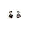 Pendientes Geométricos Pequeños con Estampado de Leopardo para Mujer Diseño de Nicho Alto Estilo de Hong Kong Tendencia de Moda Pendientes de Otoño e Invierno