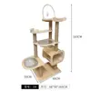 Marco para Gatos de Madera Maciza, Casa para Gatos Cápsula Espacial Grande, Árbol para Gatos con Rascador Integrado, Plataforma para Saltar, Suministros para Gatos Antirrasguños