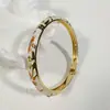 Joias Yongge Pulseira Transfronteiriça Esmalte Cloisonné Borda Dourada Gotejamento de Óleo Pulseira Fina Estilo Étnico Versátil Floral Esmalte Joia de Mão