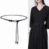 Cuerda de cintura cinturón fino para mujer a juego con falda cinturón de cuero pequeño decoración extendida diseño de vestido sentido de nicho cadena de cintura de verano retro