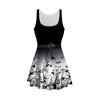 Vestido tipo chaleco para mujer, estampado digital con degradado de terror salvaje y Carnaval de Halloween, WTLY1035