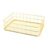 Cesta de almacenamiento de hierro nórdico al por mayor de fábrica, caja de almacenamiento de cosméticos, cesta de escritorio para snacks, cesta de almacenamiento de mascarillas, marco para artículos diversos