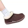 Botas de Nieve Pequeñas de Patata de Terciopelo Retro Plus para Mujer 2026 Invierno Nuevas sin Cordones Suela Gruesa Estilo Birkenstock Zapatos de Algodón con Piel