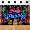 Tecido de Fundo de Aniversário Transfronteiriço da Amazon Festa de Aniversário Festa em Família Decoração Suprimentos Pano para Pendurar Pode Ser Personalizado Atacado