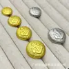 Botões de metal listrados estilo náutico vintage para ternos, casacos de lã tricotada, botões decorativos simples e versáteis para costura à mão