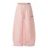 Pantalones Scimitar Bordados con Letras Estilo Retro Americano para Hombres y Mujeres, Nuevo Estilo Primavera, Pantalones Deportivos de Pierna Ancha Sueltos y Versátiles, Pantalones Casuales Deportivos