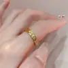 Novo anel de prata de lei s925 feminino não desbota tendência da moda nicho retrô senso de alta qualidade de personalidade anel de comida aberto