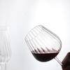 Copa de vino con rayas verticales nórdicas, copa de champán, copa de cristal con rayas creativas, copa de vino de cristal para el hogar