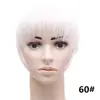Peluca de Flequillo Multicolor Transfronteriza al por Mayor para Mujer, Postizo para la Parte Superior de la Cabeza, Flequillo Estilo Cómico, Flequillo Falso de Fibra Sintética Estilo Francés sin Costuras