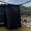 Tenda Externa para Carro com Cortina de Chuveiro Preta de Privacidade, Toldo Lateral para Camping sem Estrutura