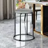 Taburete Redondo de Acero para Uso Doméstico, Taburete Pequeño de Moda, Apilable y Duradero, Taburete Nórdico para Mesa de Comedor, Banco Moderno Minimalista
