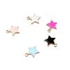 Accesorios de joyería de estilo coreano DIY K oro gota de aceite aleación pequeño colgante accesorios colgantes para pulsera estrella mediana de cinco puntas