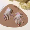 Borla inspirada en la dopamina, cristal colorido y flor con cuentas, accesorios DIY para uso diario: aretes, accesorios para el cabello, broches y decoraciones para zapatos