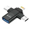 Adaptador de Pen Drive USB para Celular Três em Um Micro Typec Lightning para Usb3.0 Conversão Adequado para Apple