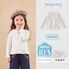 Camiseta de Manga Longa Infantil Jellybaby com Gola de Bolinhas Roupa Nova de Bebê Outono 2026