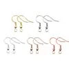 1 gancho de oreja de oro rosa S925 grabado cinco colores opcionales accesorio básico de joyería para pendientes DIY en stock al por mayor
