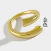 Anillo Cruzado de Plata Estilo Coreano Ins para Mujer Abierto Estilo Normcore Anillo Redondo Brillante Personalizado Joyería
