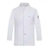 Roupa de trabalho de chef, de manga comprida, para outono e inverno, adequada para restauração, padaria, creches, hotéis e refeitórios; uniforme de chef elástico para a cozinha