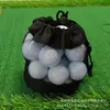 Nuevo producto transfronterizo: bolsa de almacenamiento para pelotas de golf, bolsa de malla con cordón de un solo lado, bolsa de tela de malla, bolsa con cordón para pelotas de tenis y golf