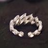 Anillo Único del Oyente para Hombres y Mujeres, Diseño Versátil, Anillo Abierto Artístico Ajustable para el Dedo Índice, Plata S925