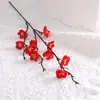Ramo de Flor de Ameixa Simulado Flor de Ameixa de Cera Árvore Falsa Ornamento Arte com Flores Secas Bonsai Chinês Decoração de Estudo em Casa Adereço de Dança