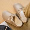 Sapatos Birkenstock Masculinos Outono e Inverno Roupa Externa Impermeável Forrados com Lã Acolchoados Pantufas de Algodão de Uma Perna Sola Grossa Antiderrapante Pantufas de Casa Peludas
