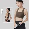 Sujetador Deportivo de Alta Intensidad para Mujer con Copas Fijas de una Sola Pieza, Sujetador de Running y Fitness de Secado Rápido, Chaleco de Yoga Racerback a Prueba de Impactos