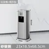 Cubos de Basura de Acero Inoxidable al por Mayor para Vestíbulos de Hoteles, Uso Comercial en Entradas de Elevadores, con Ranura Extintora de Humo, Gran Capacidad, Móviles