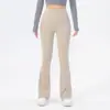 Calça Flare para Yoga com Sensação de Segunda Pele para Mulheres, Cintura Alta, Alta Elasticidade, Leggings Fitness, Controle de Barriga, Emagrecimento, Levanta Bumbum, Casual, Alongamento das Pernas