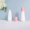 En stock botella cónica blanca de espuma de 60 ml, botella espumadora de PET para mousse de 100 ml, dispensador portátil de espuma facial