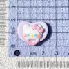 Nova Série Gatinho Brilhante Desenho Animado DIY Cola Creme Chaveiro Pingente Material Resina Acessórios Atacado