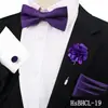 Conjunto de Gravata Borboleta e Lenço Quadrado Masculino com Padrão Escuro Retrô, Acessórios para Traje de Casamento, Gravata Borboleta Paisley, Mais Vendido na Amazon