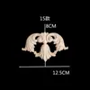 Talla de Madera Dongyang Estilo Europeo Flor de Madera Parche Decorativo de Talla de Madera Flor de Esquina Calcomanía de Madera Maciza Talla Creativa de Flor de Madera Pieza de Flor