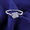 Anel Transfronteiriço Novo Estilo Moissanita Braço Torcido Cabeça de Touro Prata S925 Banhado a Platina Anel de Moissanita para Mulheres Anel de Ouro 18K