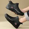Botas de Lluvia Antideslizantes Nuevas Cortas hasta el Tobillo Botas de Goma para Hombre Zapatos de Pesca con Felpa Cubrezapatos Impermeables para Adulto Cocina Trabajo Estudiante