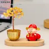 Árbol de la Fortuna de Citrino, Adorno Decorativo para Sala de Estar y Estudio, Regalo para Escritorio de Oficina, Árbol de la Fortuna del Dios de la Riqueza