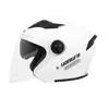 Capacete de Moto com Espelho Duplo, Bateria, Capacete para Veículo Elétrico, Capacete de Segurança Anti-Nevoeiro para Homens e Mulheres, Capacete Meio Capacete com Proteção Solar para Todas as Estações