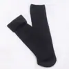 Meias de neve quentes de inverno meias com babados meias escovadas meias femininas cor sólida com veludo extra meias grossas de toalha atacado meias de cano médio grossas