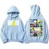 Sudadera con Estampado Gráfico, Manga Larga, Lana, Invierno, Con Capucha, Unisex, Corte Holgado