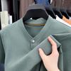 Transmissão Ao Vivo Transfronteiriça Popular Casual Masculina Manga Curta Gola V Moda Meia-Idade Versátil Camiseta Verão Novas Blusas Dropshipping