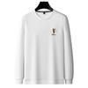 Ali Tiger Roupa de Casa Masculina Outono Novo Gola Redonda Cor Sólida Manga Longa Moda Casual Bordada em estoque Roupa de Casa Masculina