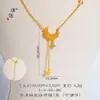 Collar con Colgante de Estrella Cepillada Color Arena Dorada, Luna con Destellos Láser, Borla, Mismo Estilo que Puzuo Gold Shop, Nuevo Estilo Chino, Cadena Única Personalizada para la Clavícula para Mujer