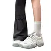 Zapatillas de entrenamiento alemanas de cuero de caña baja para mujer, nueva colección otoño 2026, transpirables, casuales, versátiles, de suela gruesa, retro y deportivas tipo "dad shoes"