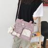 Bolso bandolera pequeño estilo Harajuku japonés para chica, bolso de lona de gran capacidad para estudiantes Mori