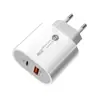 Carregador Oval Ac Multi-Porta PD20W Adequado para Cabeças de Carregamento de Celular Apple e Android Carga Rápida QC3.0 Regulamentos Europeus e Americanos