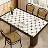 Jogo americano retangular, protetor de mesa, toalha de mesa de centro, lavável, à prova d'água, à prova de óleo, resistente ao calor, luxo leve, jogo americano de alta qualidade