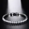 Pulsera de zirconia con diamantes completos 4.0, venta directa del fabricante, cadena de tenis simple y colorida, pulsera de tenis transfronteriza con diamantes