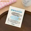 Pinzas sin costuras de pedrería muy atractivas y dulces para niñas, pinzas versátiles para flequillo, pinzas laterales, pinzas para el cabello elegantes para chicas a la moda, accesorios para el cabello frescos