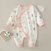Ropa de otoño e invierno para bebé, mono infantil de algodón puro Clase A, sin costuras, manga larga, para bebés de 0-3-6 meses, traje para gatear, capa base